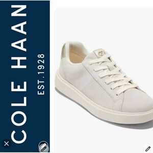 Cole Haan Women’s White Cream Low-Top Sneakers